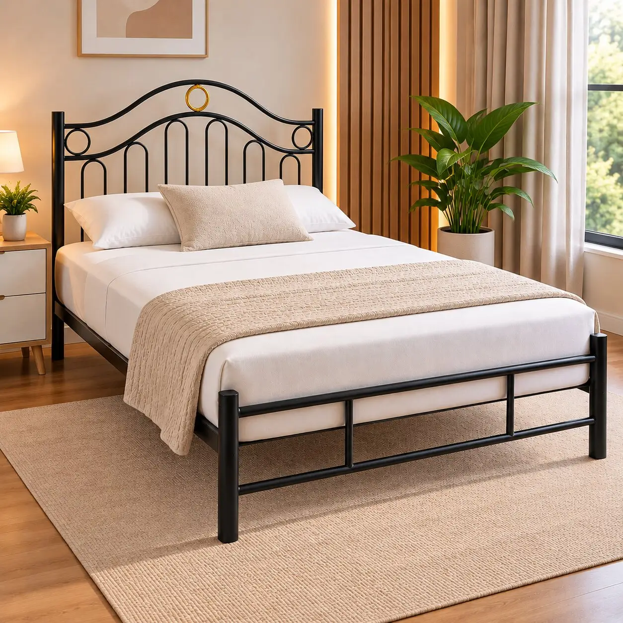 Cama Pisa de metal negro